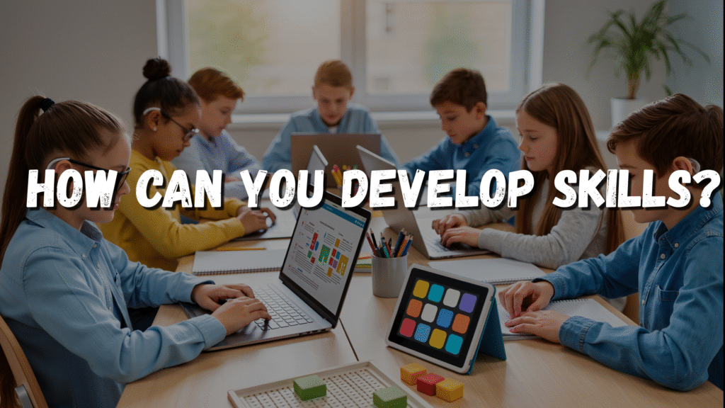 couple of kids learning and studying creating a question on how these skills are going to develop