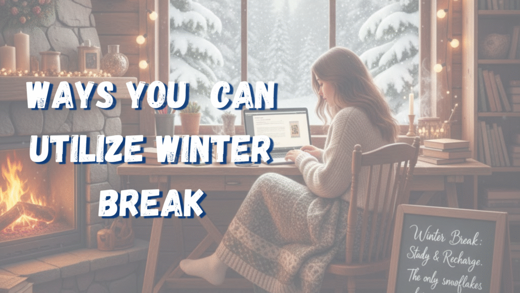 A girl utilizing her time during winters